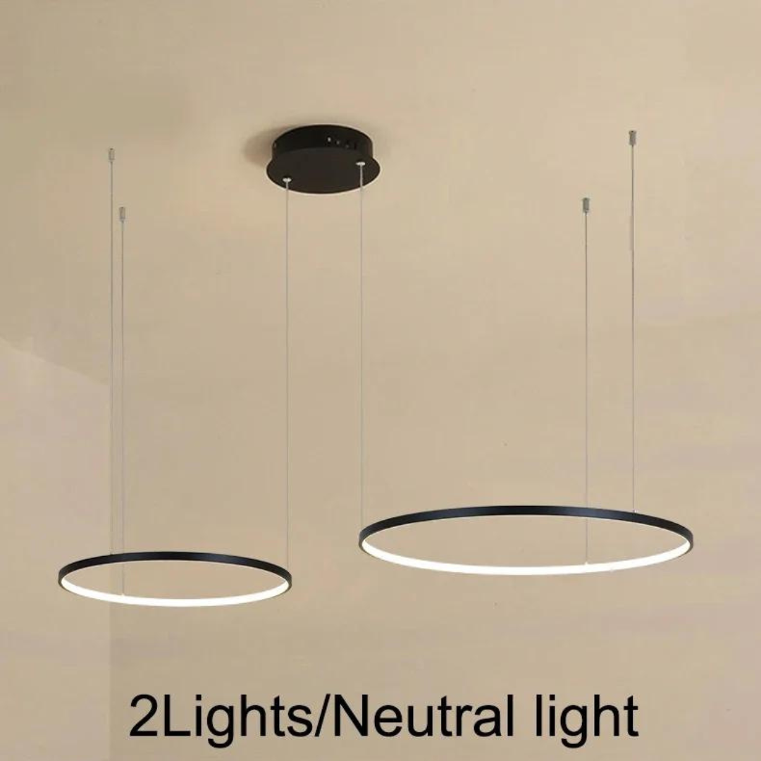 Люстра Led з чорними кільцями Levistella 100W до 20 м² колір Чорний LVS4506