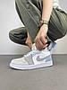 Жіночі кросівки Nike Air Jordan 1 Low Paris кеди Найк Джордан короткі сірі з білим, фото 8