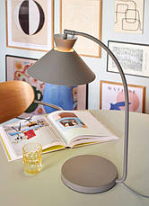 Настільна лампа на 1 лампу Е27 сірий метал 25х51 см, фото 4