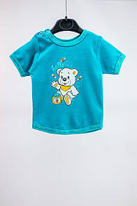 Ясельна футболка для хлопчика з малюнком інтерлок