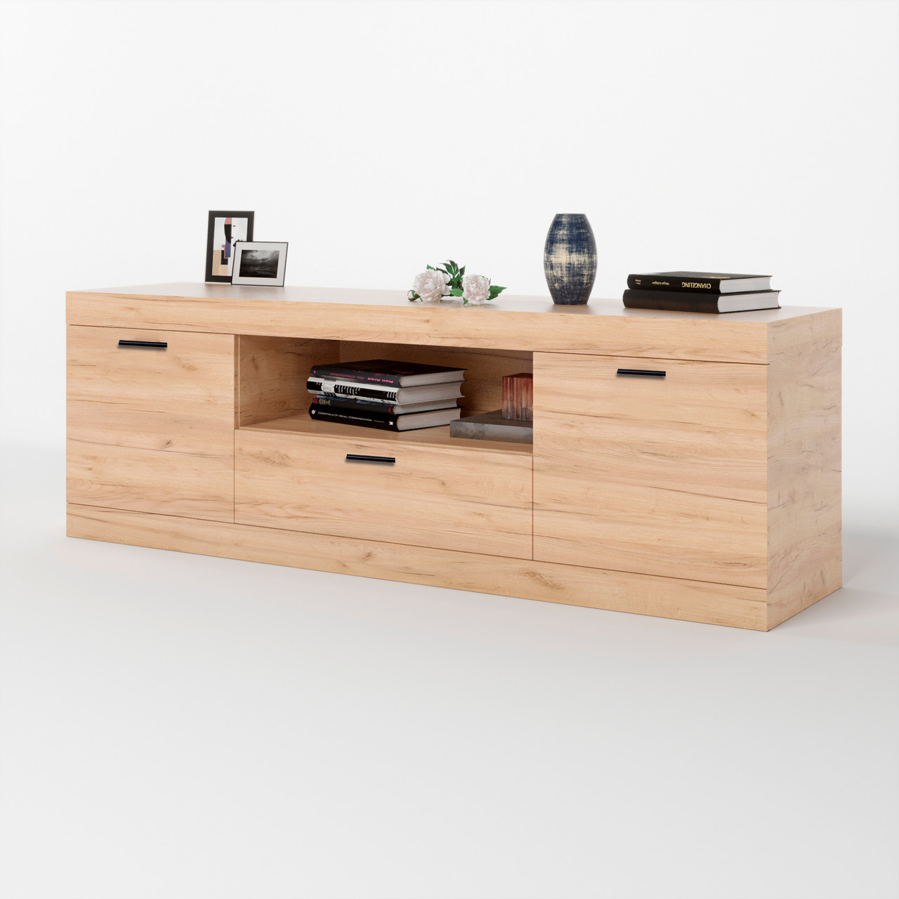 Тумба Еверест ТВ 1500 Соната 150х38х50 дуб крафт золотий (DTM-2716)+, фото 1