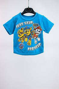 Ясельна футболка для хлопчика з малюнком інтерлок