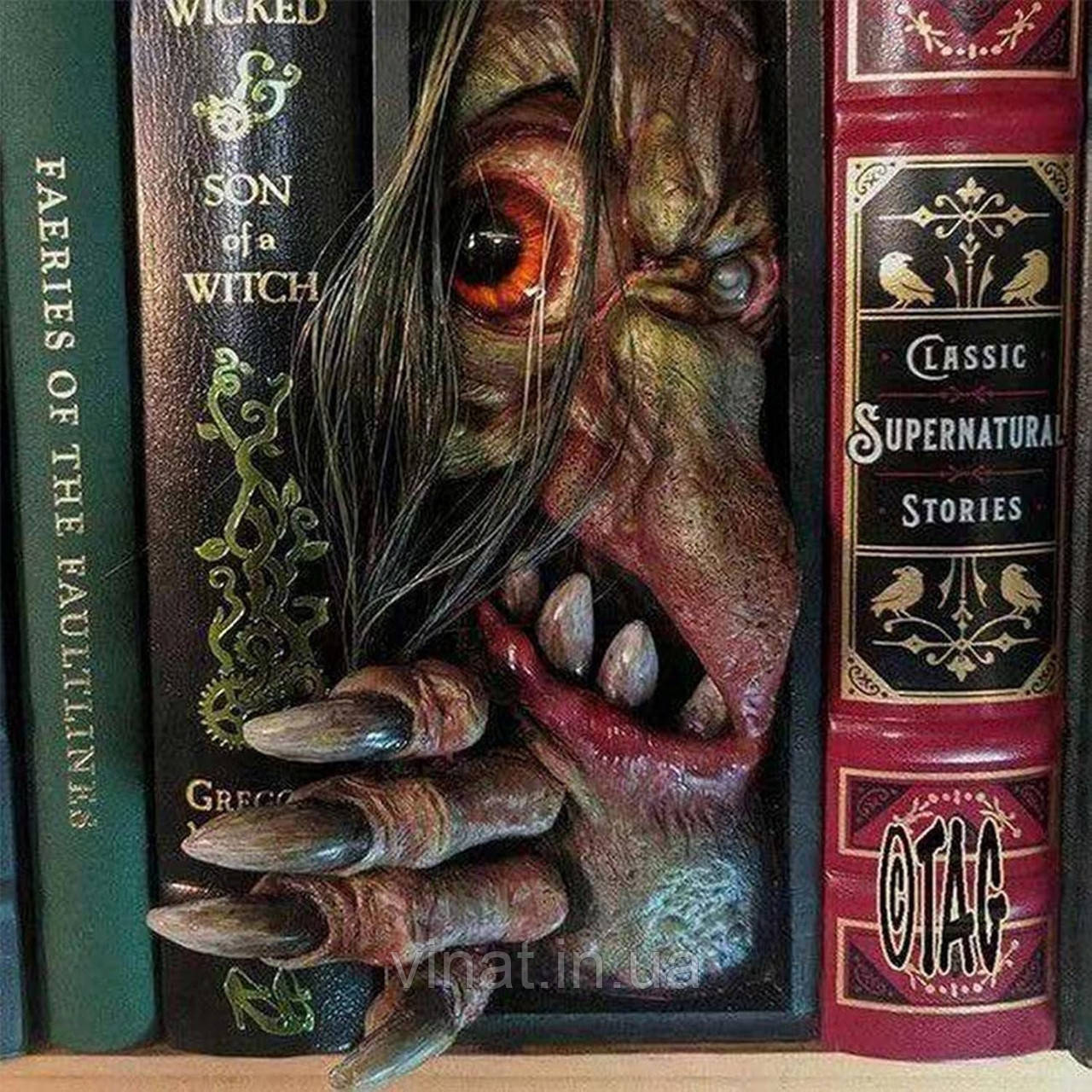 Монстр-підставка для книг Monster Bookend Witch Відьма