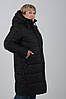 Жіночий чорний якісний теплий пуховик куртка Арізона з водовідштовхувальним просоченням, фото 2