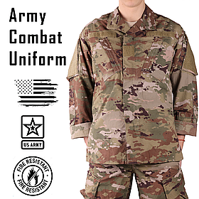 Вогнестійкий кітель, Розмір: Large-Regular, Army Combat Field Jacket , Колір: OCP Scorpion W2 (FR)