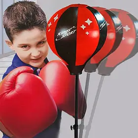 Набір боксера дитячий Kings Sport (на стійці, груша надувна 20 см, рукавички) BB114