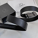 Шкіряний чоловічий ремінь з пряжкою автомат Ск (411), фото 7