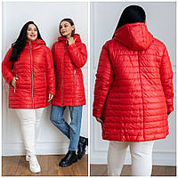 Женская курточка на осень. Женская демисезонная куртка. Весенняя женская куртка р-от 46 по 78 красная