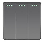 Вимикач (3кл.) + Розетка 1DAL | Сірий (P157-SW3G-ST.GR), фото 3