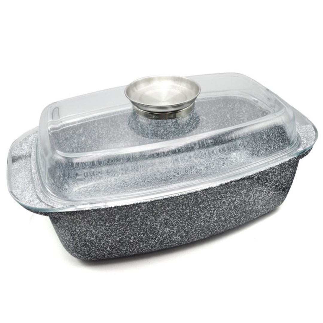 Каченята на 5.5 л з кришкою та антипригарним гранітним покриттям 32*22*10,6 см UNIQUE UN-5261, фото 1