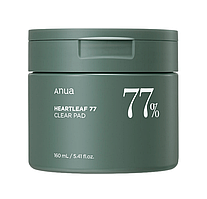 Відлущувальні педи з хаутюнню і PHA-кислотою Anua Heartleaf 77% Clear Pad 70 шт