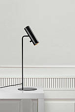 Настільна лампа 1 патрон GU10 чорний метал/пластик 20х66 см, фото 5