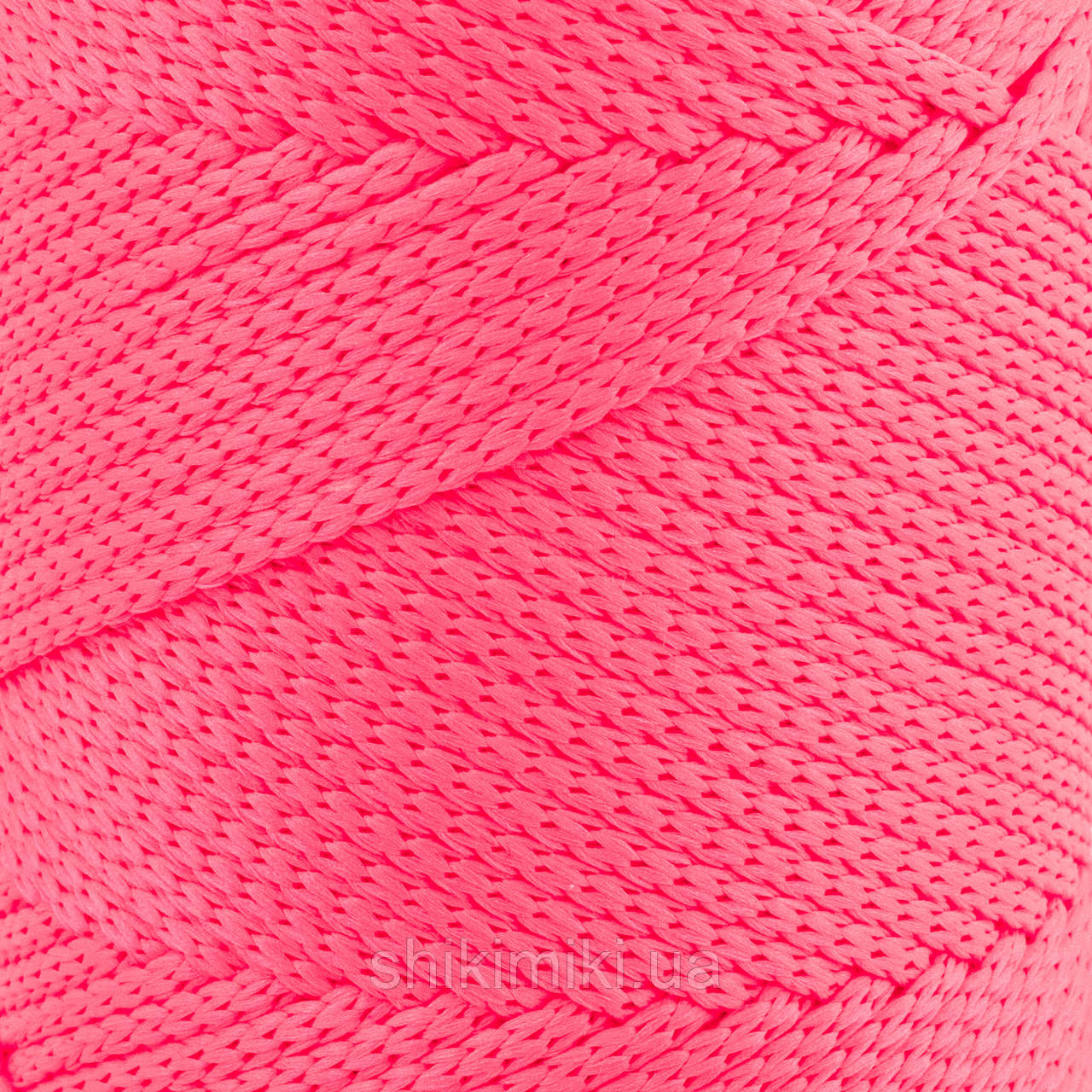 Шнур поліефірний Matte Macrame 3 mm, колір Рожевий неон, фото 1