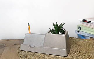 Органайзер з бетону.Настільний органайзер