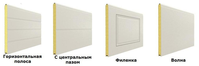 Види полотна гаражних секційних воріт Дорхан Види сендвіч-панелей для гаражних воріт Doorhan