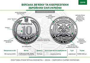 Обігова пам'ятна монета "Війська зв’язку та кібербезпеки Збройних Сил України", фото 3