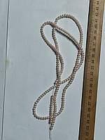 Нимистини жемчужні світло- рожевий діаметр 4 мм на нитці