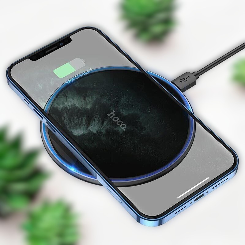 Бездротова зарядка для телефону iphone HOCO CW6 Pro Wireless, бездротовий зарядний пристрій Чорний