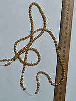 Нимистини жемчужні зототий діаметр 4 мм на нитці