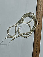 Нимистини жемчужні молочний діаметр 4 мм на нитці