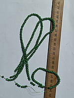 Нимистини жемчужні зелений діаметр 4 мм на нитці