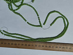 Нимистини жемчужні світло-зелений діаметр 4 мм на нитці