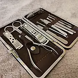 Набір манікюрних інструментів в елітному чохлі з малюнком 12 в 1. SV227, фото 2