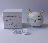 Силіконовий дитячий нічник Оленя EL-543-24, нічник у формі Олена із сенсорним датчиком SV227, фото 5