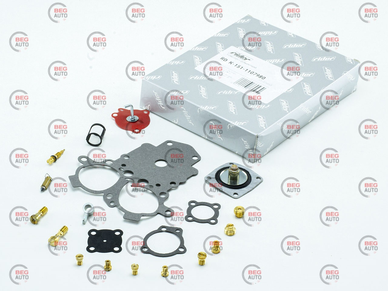 Ремкомплект карбюратора до-151 (газ-2410) (406.1007248-10.3) (RIDER)