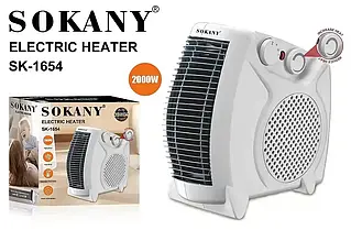 Тепловентилятор дуйка 2000 Вт SOKANY SK-1654 (2 рівні захисту) Тепловентилятор підлоговий нагрівач YU227