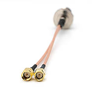 Спліттер антенний 2х SMA Male (тато) - N Female (мама) 15 см кабель пігтейл адаптер перехідник для модемів FPV, фото 2