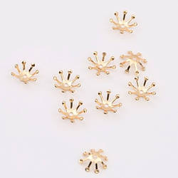 Обіймач для намистин Квітка 10 мм 20 шт. Золотистий