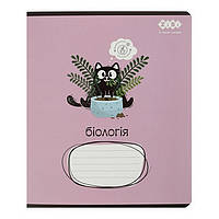 Зошит предметний ZiBi Kids Line 48арк клітинка БІОЛОГІЯ (Crazy Cat)