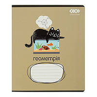 Зошит предметний ZiBi Kids Line 48арк клітинка ГЕОМЕТРІЯ (Crazy Cat)