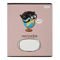 Зошит предметний ZiBi Kids Line 48арк клітинка ГЕОГРАФІЯ (Crazy Cat)