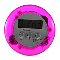 Кухонний таймер фіолетового кольору з магнітом і підставкою