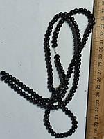 Нимистини жемчужні чорний діаметр 6 мм на нитці