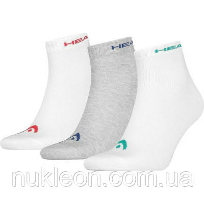 Популярний! Шкарпетки Head Quarter 3P Unisex 761011001-003 3 пари Білий/Сірий 35-38 (8720245075893) - Краща якість тільки на