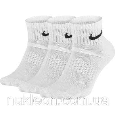 Популярний! Шкарпетки Nike U NK EVERYDAY CUSH ANKLE 3PR SX7667-100 46-50 3 пари Білі (888407236389) - Краща якість тільки на