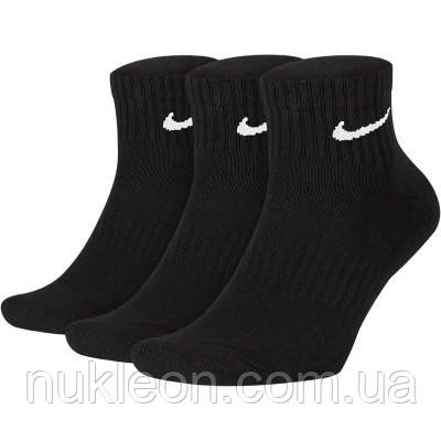 Популярний! Шкарпетки Nike U NK EVERYDAY CUSH ANKLE 3PR SX7667-010 34-38 3 пари Чорні (888407233944) - Краща якість тільки на