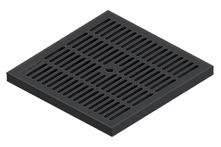 Решітка Base 300х300 пластикова чарункова чорна А15