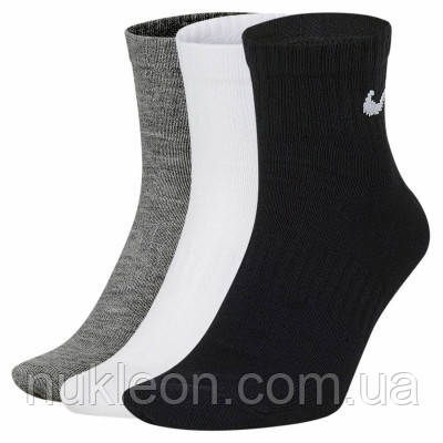 Популярний! Шкарпетки Nike U NK EVERYDAY LTWT ANKLE 3PR SX7677-964 46-50 3 пари Чорний/Білий/Сірий (194955549476) - Краща якість