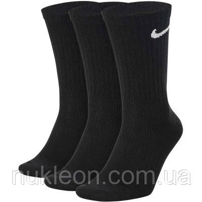 Популярний! Шкарпетки Nike U NK EVERYDAY LTWT CREW 3PR SX7676-010 46-50 3 пари Чорні (888407237218) - Краща якість тільки на