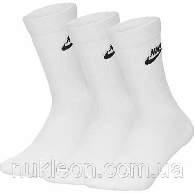 Популярний! Шкарпетки Nike U NK NSW EVERYDAY ESSENTIAL CR 3PR DX5025-100 38-42 3 пари Білі (196148785692) - Краща якість тільки на