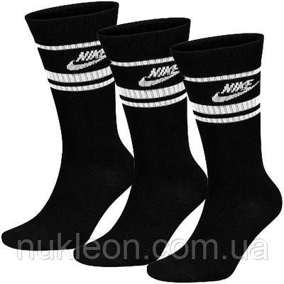 Популярний! Шкарпетки Nike U NK NSW EVERYDAY ESSENTIAL CR 3PR DX5089-010 38-42 3 пари Чорні (196148786132) - Краща якість тільки