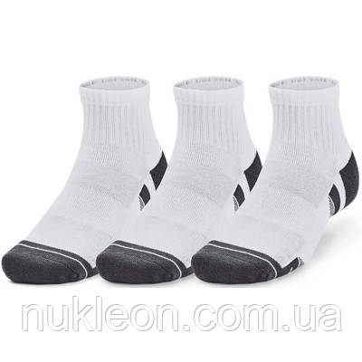 Популярний! Шкарпетки Under Armour 1379528-100 Performance Cotton 3 пари Qtr білий LG (196883995226) - Краща якість тільки на