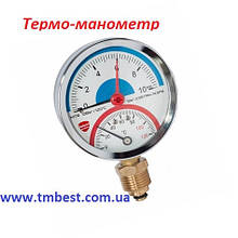 Термоманометр радіальний 10 барів