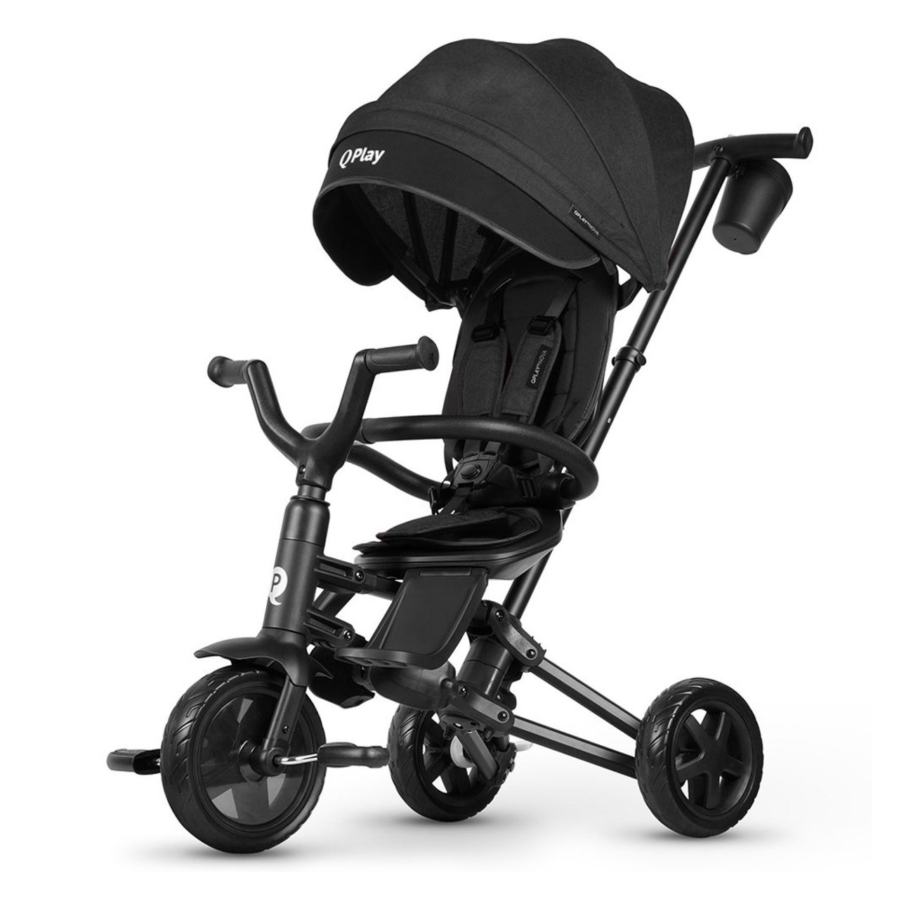 Велосипед складаний триколісний дитячий Nova Niello Black