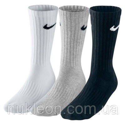 Популярний! Шкарпетки Nike U NK V CUSH CREW - 3PR VALUE SX4508-965 38-42 3 пари Чорний/Білий/Сірий (685068095467) - Краща якість