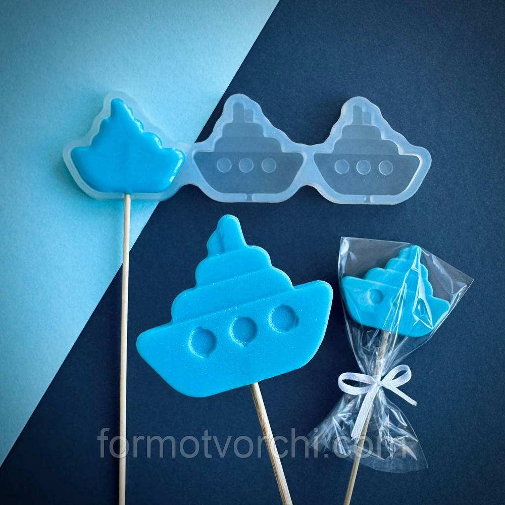 Силіконовий молд для льодяників "Корабль", фото 1